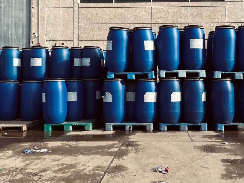 Blue barrels ready to ship